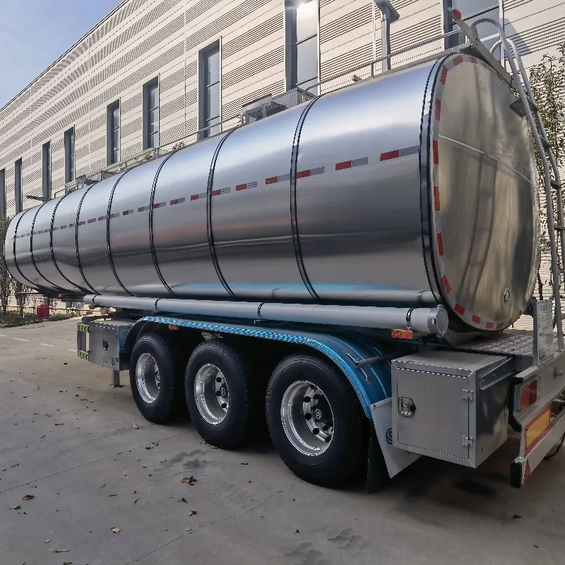 55000L liquid 304 stainless steel tanker trailer for milk transportation