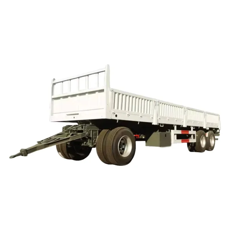 3 axle trailer drawbar fully fenced trailer