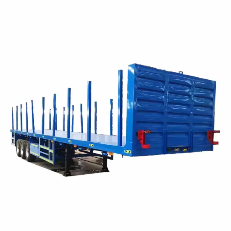 vehicle 3 axle wood log transport timber semitrailer flatbed container semitrailer