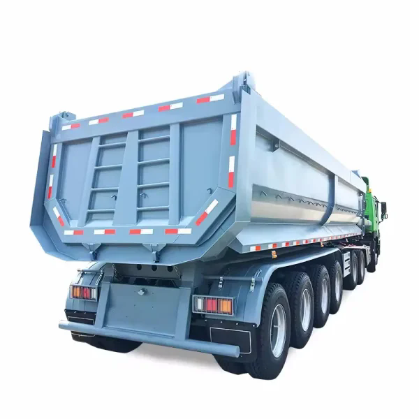 Hydraulic Cylinder 4 Axle U Type 50 Ton End Dump Trailer Dump Semi Truck Trailer