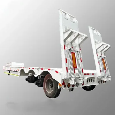 130t 45ft 17m 3 lines 4 axles hydraulic extendable loader semi trailer