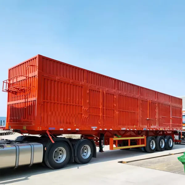 3 axle truck trailer 40 tons 60 tons side dump trailer