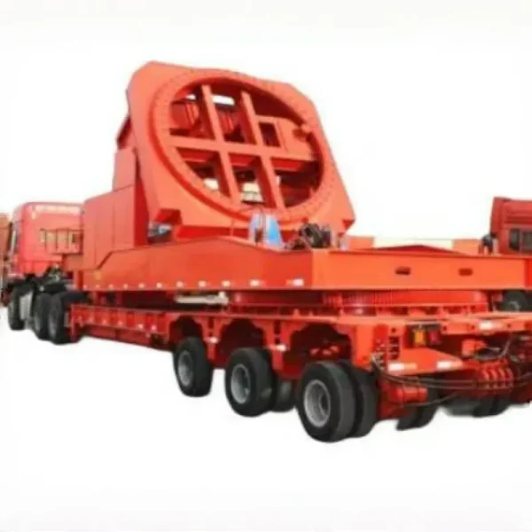 Windmill blades transport truck trailer