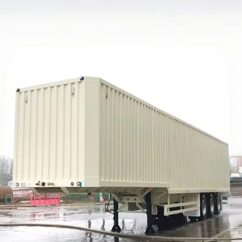 3-axle box semi-trailer for cargo transportation