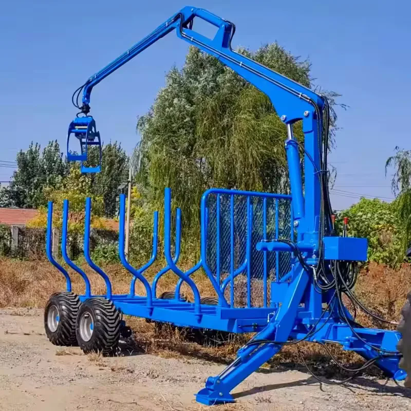 Forestry machinery Grab log trailers with crane Utility log trailers Timber trailers Timber transporters