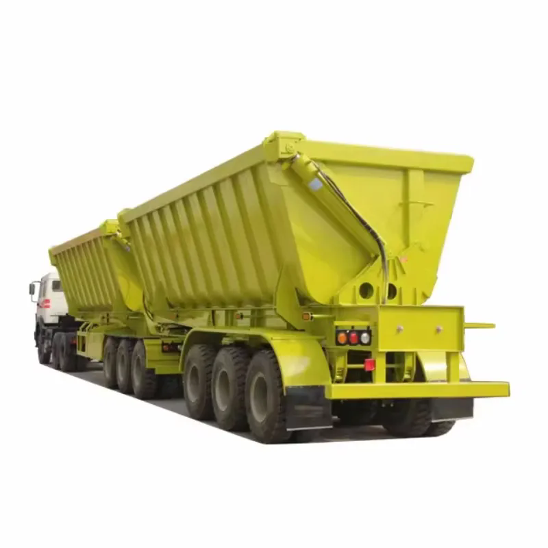 100t super link dump trailer/interconnect dump trailer interconnect side dump trailer