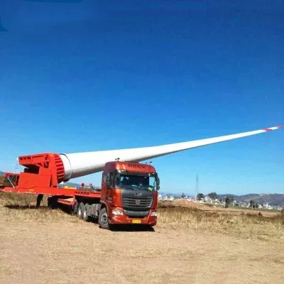 3 lines 6 axles windmill blade wind turbine tower trailer