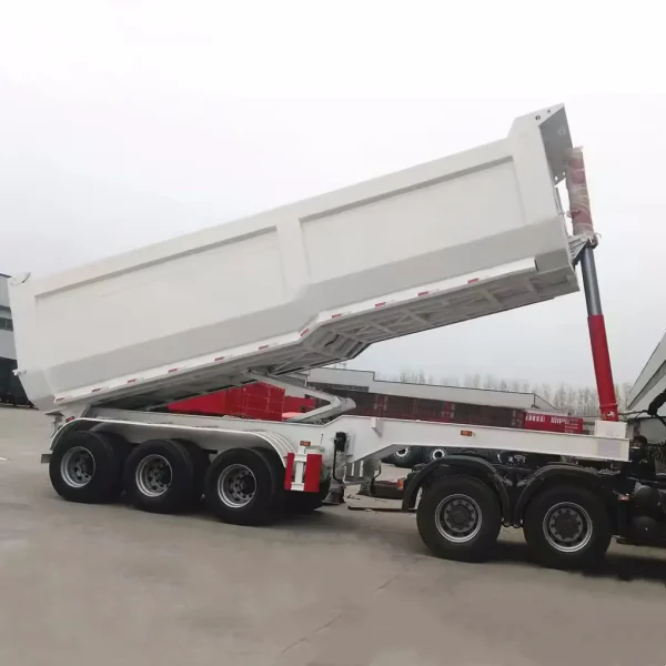 Heavy Duty U Type 3 4 6 Axle End Dump Truck Tipper Truck Trailer Semi Dump Truck For Sale