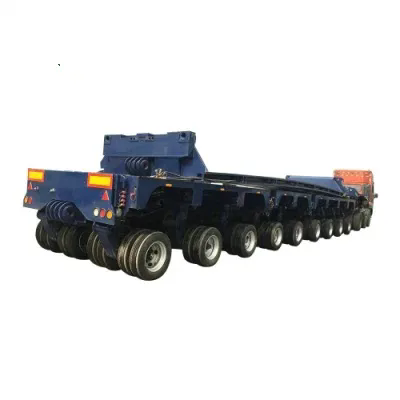 Customized 150 t multifunctional 8-9 axle gooseneck hydraulic modular low bed trailer