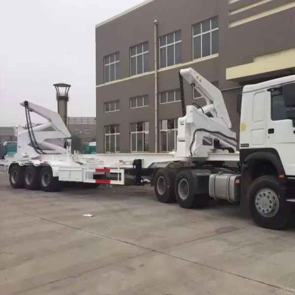 3 axle 40ft container self loading flatbed trailer 40ft side loading container trailer