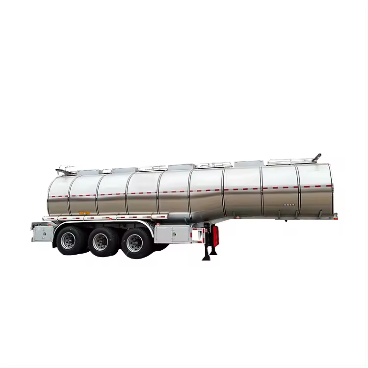 3-axle 30-60 cubic meter stainless steel tank semi-trailer