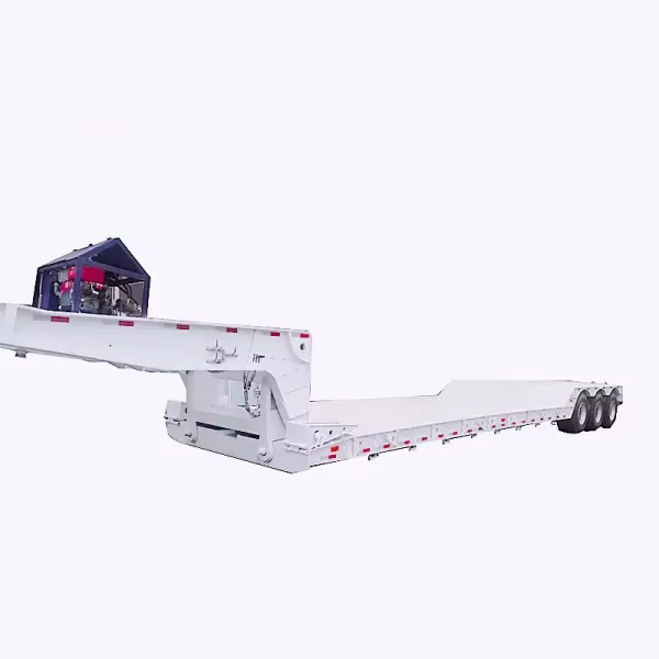 3 axle 60 80 100 t detachable hydraulic gooseneck semi trailer for sale