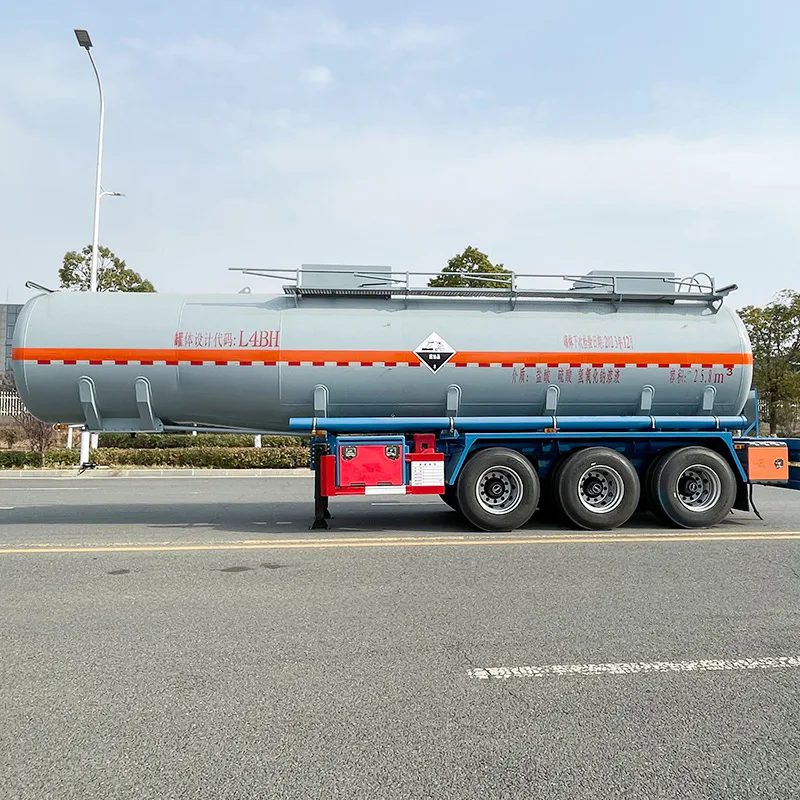 Sulfuric acid corrosive goods tank transport semi-trailer concentrated sulfuric acid chemical tanker fuel tanker