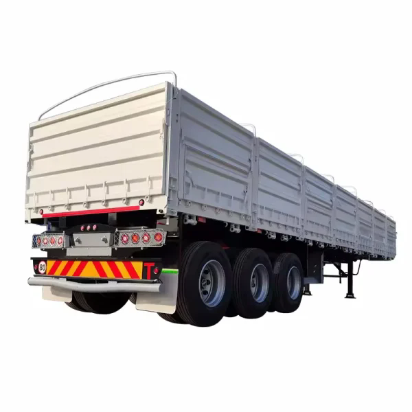 3 axle 60T drop side wall semi trailer truck side semi trailer