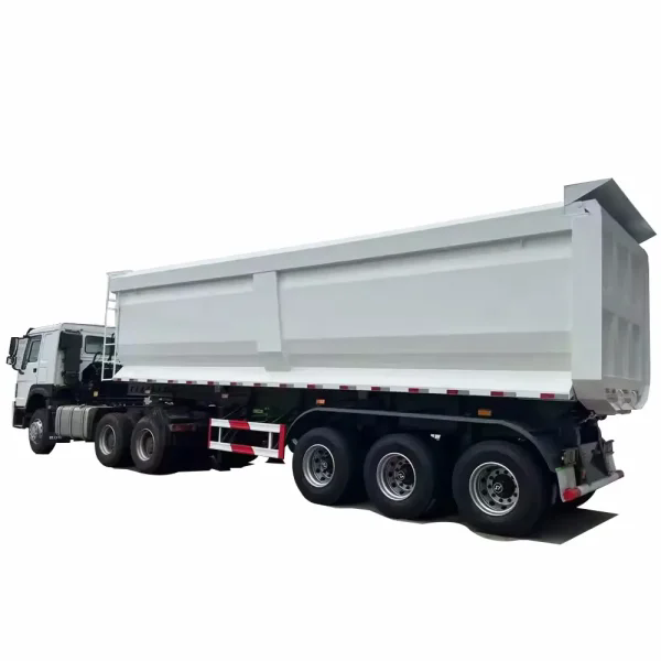 3 axle 4 axle side dump truck rear dump trailer hydraulic dump trailer for sale