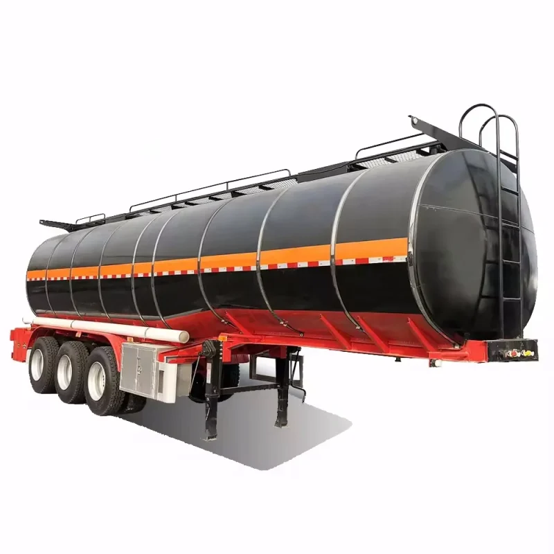 Liquid Tanker Asphalt / Bitumen Tanker Semi-trailer with Heating System for Sale