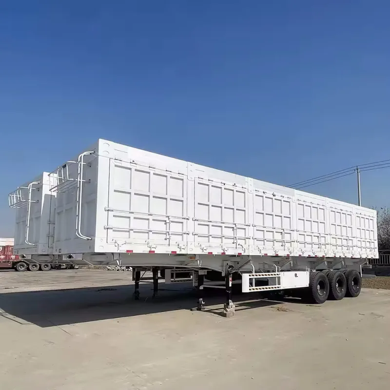 Road transport 60t 80t grain closed box truck semi trailer
