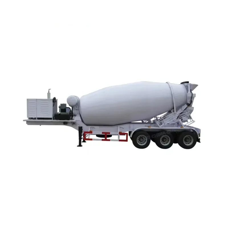 3-axle 10m³ cement mixing tank trailer